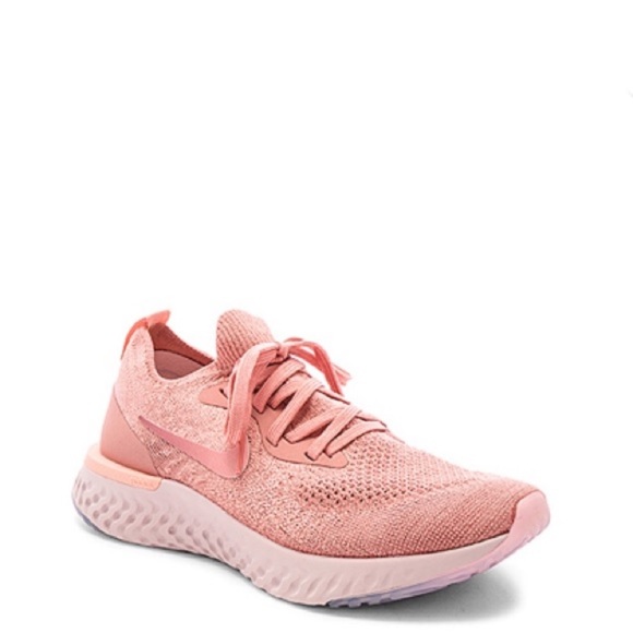 nike running epic react flyknit trainers in white and rose gold nike running epic react flyknit trainers in white and rose gold